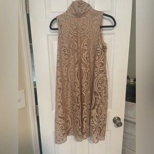 GUC Scarlett cowl neck tan dress
